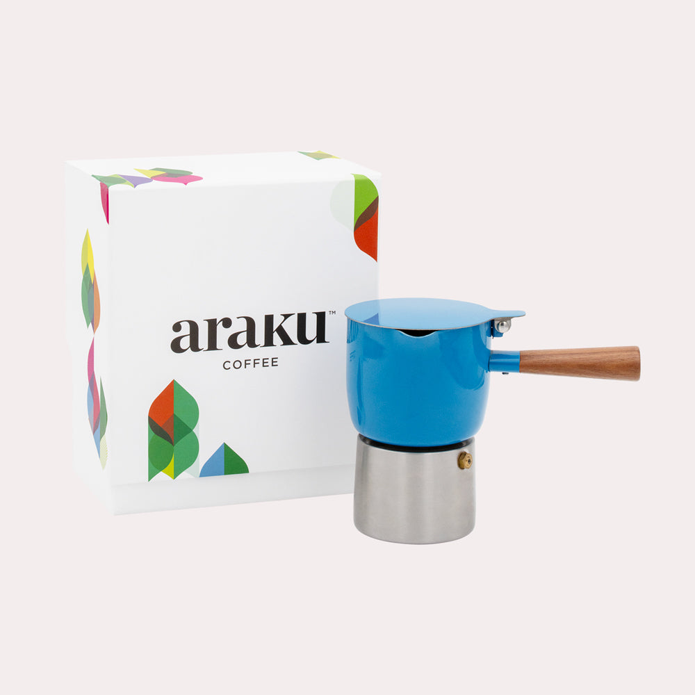 Araku Blue Moka Italian Coffee Maker Araku Specialty Coffee